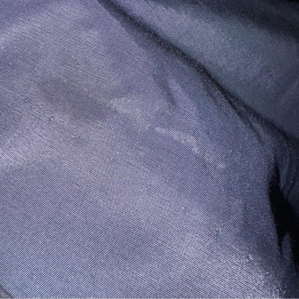 Navy Blue Eileen Fisher Hooded Rain Jacket with Fleece Lining - Picture 6 of 6